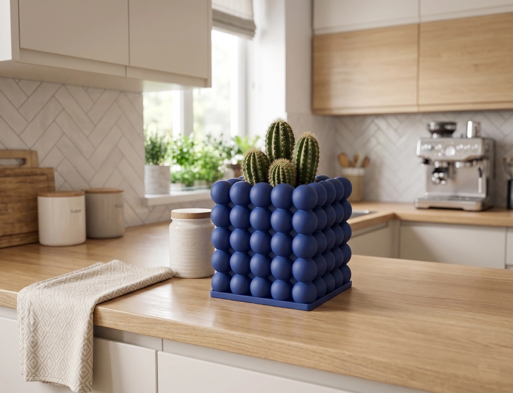 Modern Bubble Texture Planter for Succulents(blue)