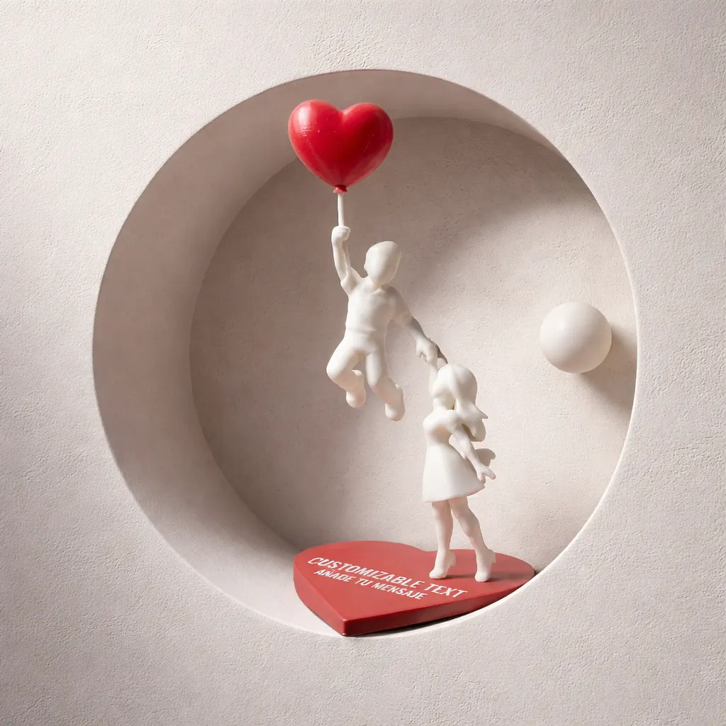 2-Love in the Air Custom Sculpture Personalized Base3