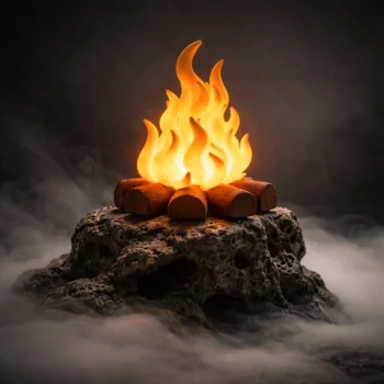 Cozy Campfire Table Lamp: RGB Edition