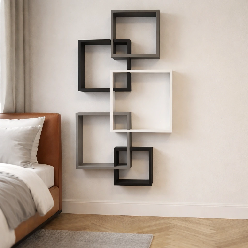 Interlocking Cube Wall Shelf