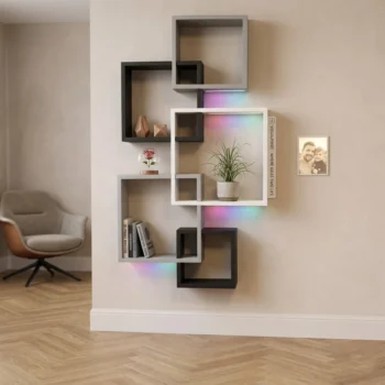Interlocking Cube Wall Shelf