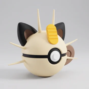 Meowth Pokéball & Card Display
