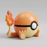 Charmander Pokéball & Card Display