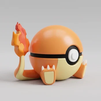 Charmander Pokéball & Card Display